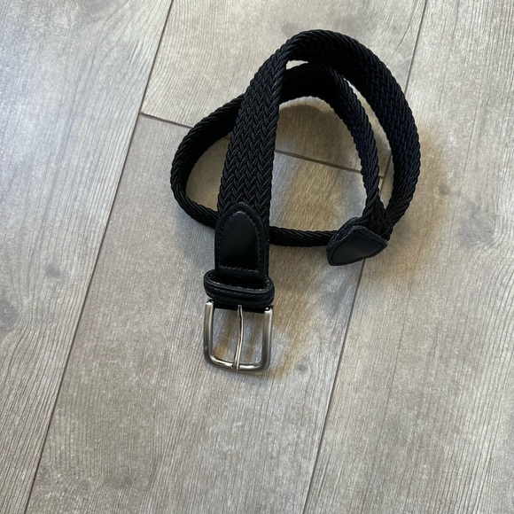 Vintage Boys Black Woven Braided Leather Belt Size Small “Jake” Engraved - Picture 10 of 14